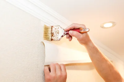 Pose de papier peint à Saint-Gand — revêtements muraux et toiles de verre